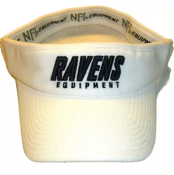 Baltimore Ravens Equipment Reebok Adult Visor Hat One Size Fits White New Nfl - Picture 1 of 3